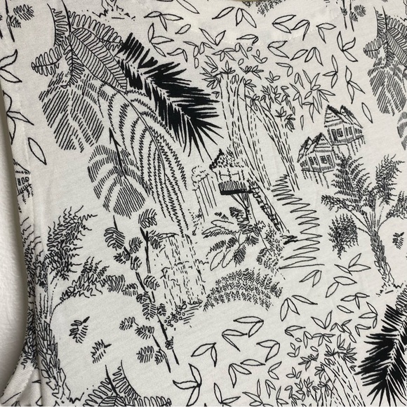 J. Jill Wearever Collection BW palm print tank top - Picture 2 of 6